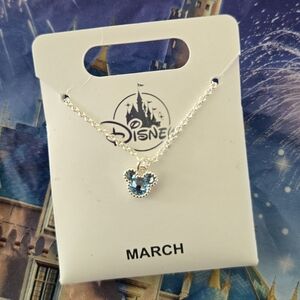 Mickey Mouse MARCH Birthstone Necklace